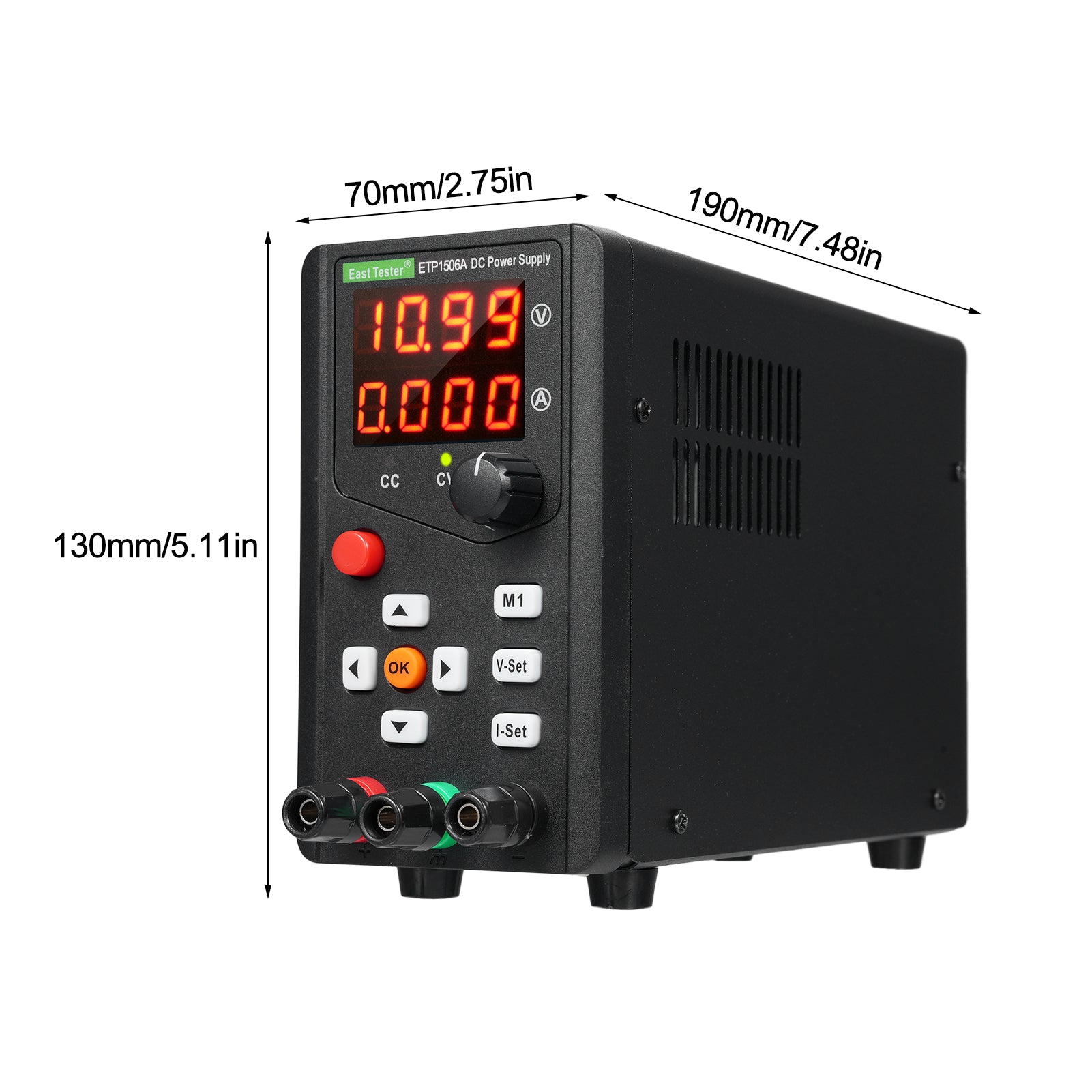 East Tester ETP1506A DC Regulated Power Supply 90W 15V 6A Single Channel Encoder Adjustment Maintenance Storage Remote Control Laboratory Power