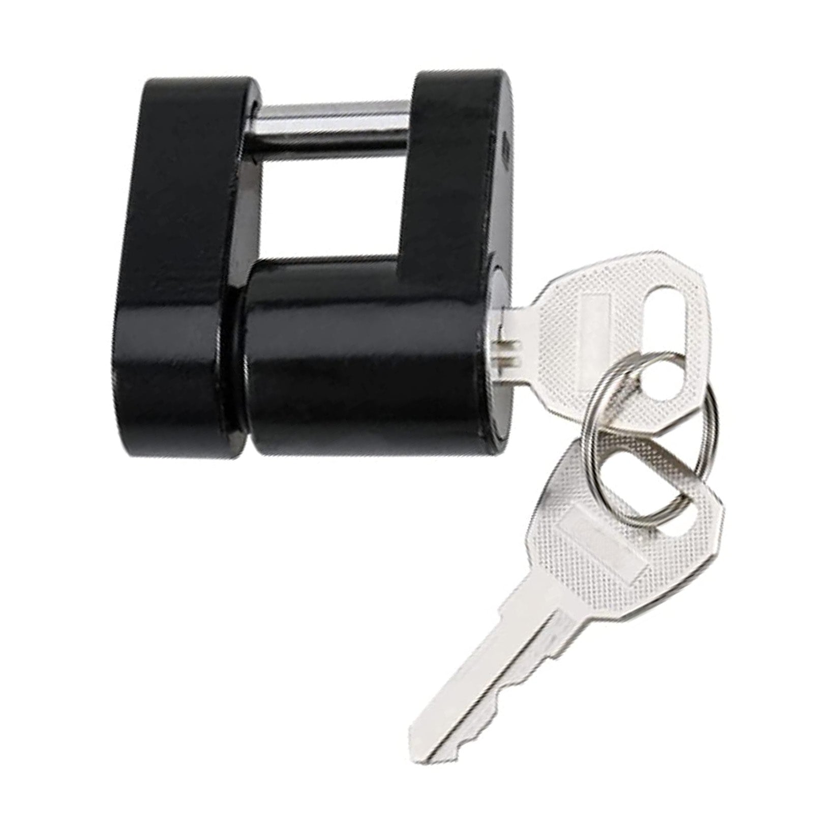 1/4 Inch Black Auto Coupler Lock Trailer Hitch Coupler Lock for RV Truck Boat Trailer Car Camper Van