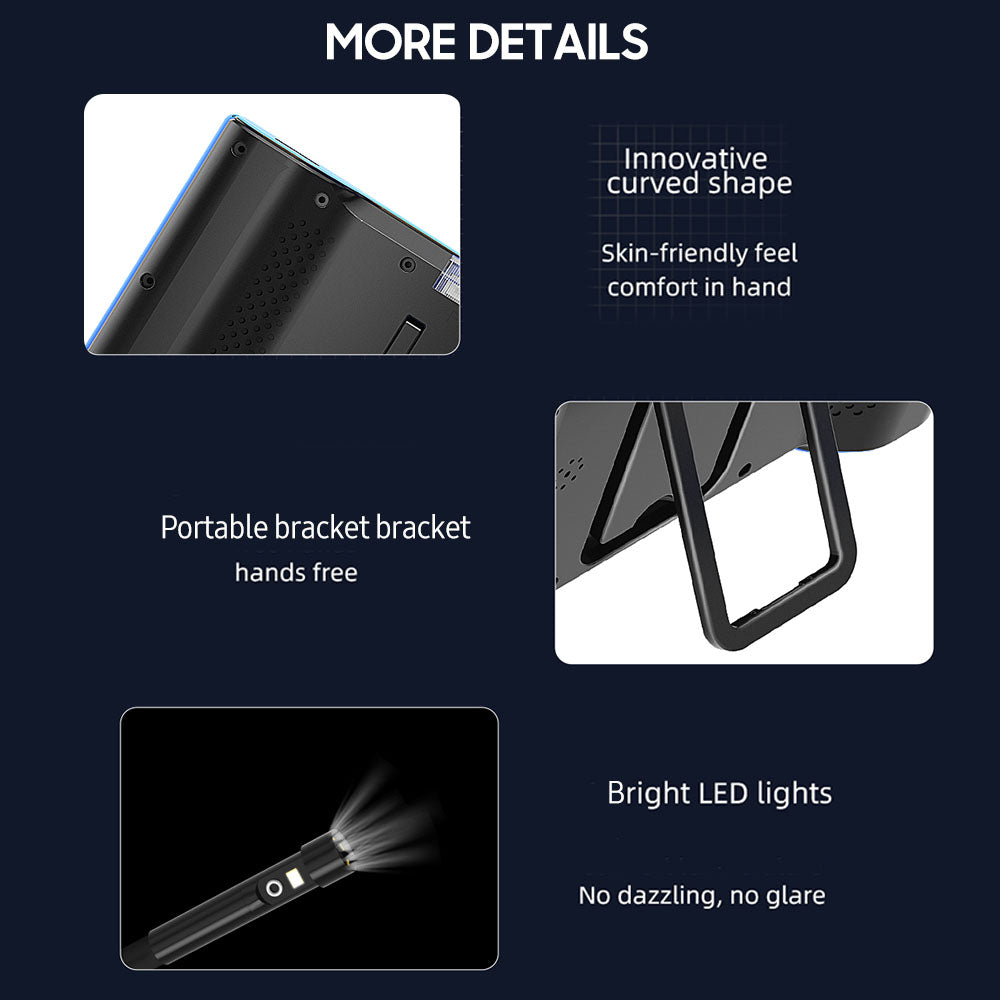 Dual Camera Endoscope with 7-inch IPS Color Screen Borescope with 7 LED Lights 1080P Photos Videos Snake Camera IP67 Waterproof 2 Million Pixels Inspection Camera with TF Card Slot