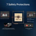 Algolaser DIY Kit Laser Engraver 10W Output Laser DIY Engraving Machine Upgraded Motherboard Compatible with Up to 20W Laser High Precision Ultra Fine Laser for Cutting 3.5mm Black Acrylic /12mm Paulownia Board Support WiFi/BT/TF Card Engraving Area 400x4