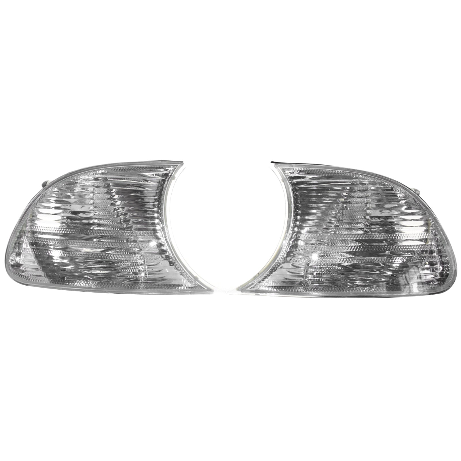 1 Pair Corner Lights Clear Lens White 63126904307 63126904308 Left & Right Replacement for BMW 3 Series E46 1998-2001