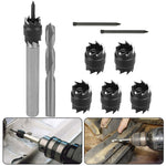 9PCS HSS Spot Welding Drill Set Spot Weld Cutter Drill Bit 8mm Twist Drill 3/8 Spot-welding Drill Center Drill Hole Saw Hexagon Shank with Storage Case