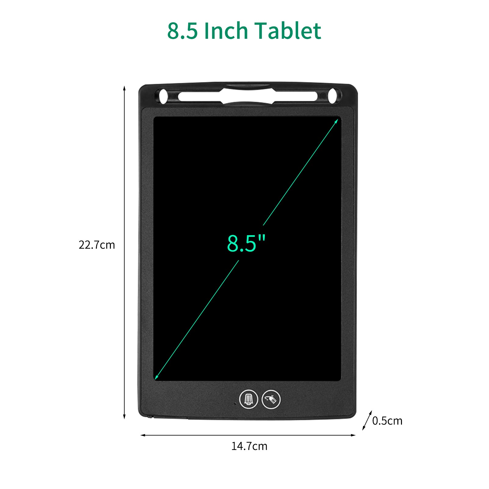 LCD Writing Tablet 8.5 Inch Doodle Drawing Pad Handwriting Colorful Board with Magnetic Stylus for Toddler Kids Office Educational and Learning Toy Gifts for 3-6 Years Old Boy and Girls Children's Day Partial Erasing